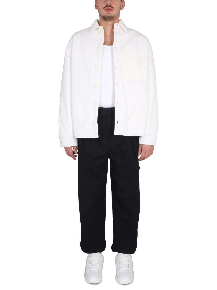 Technical Nylon Jacket with Button Closure