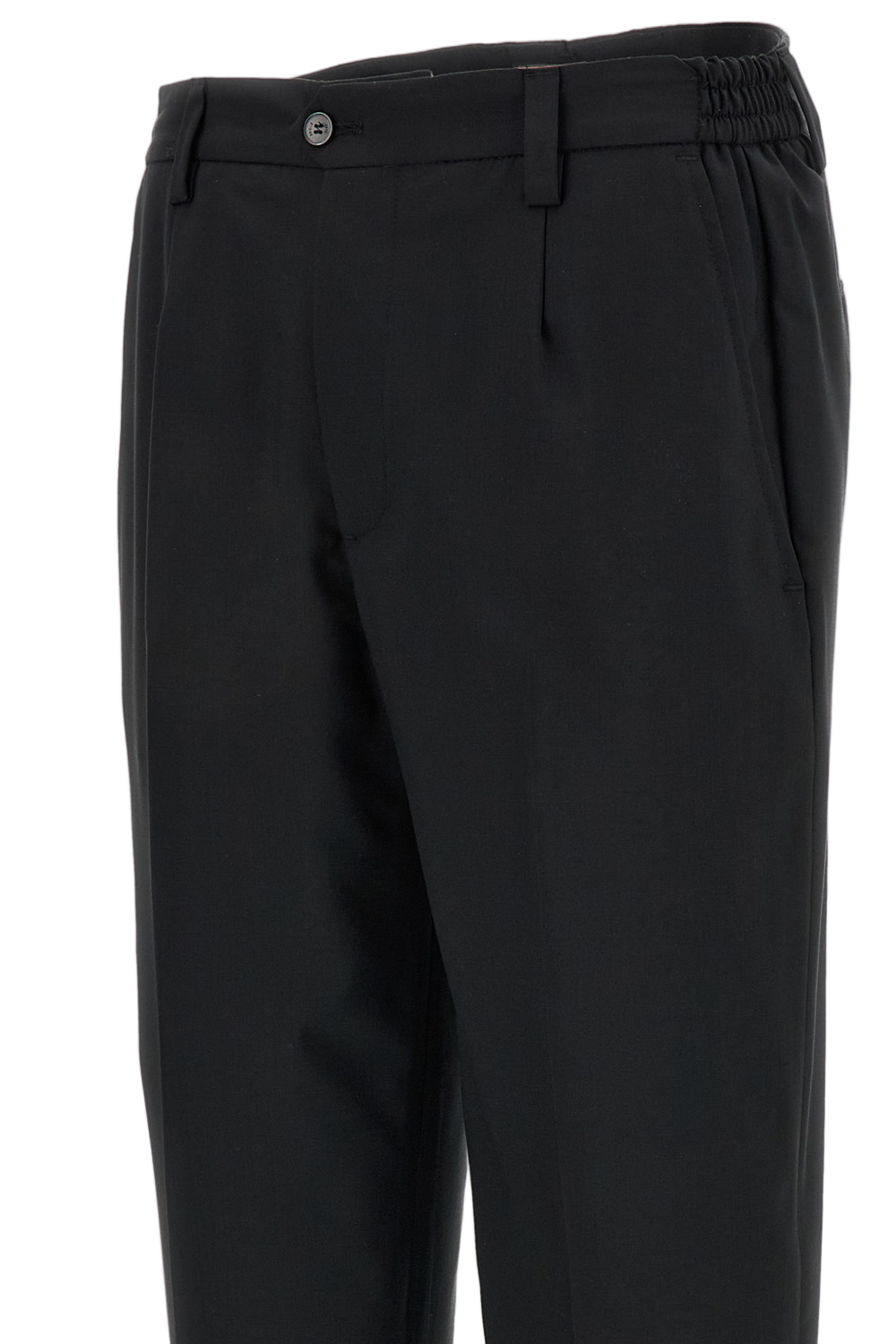 Tropical Wool Pleated Regular-Fit Pants