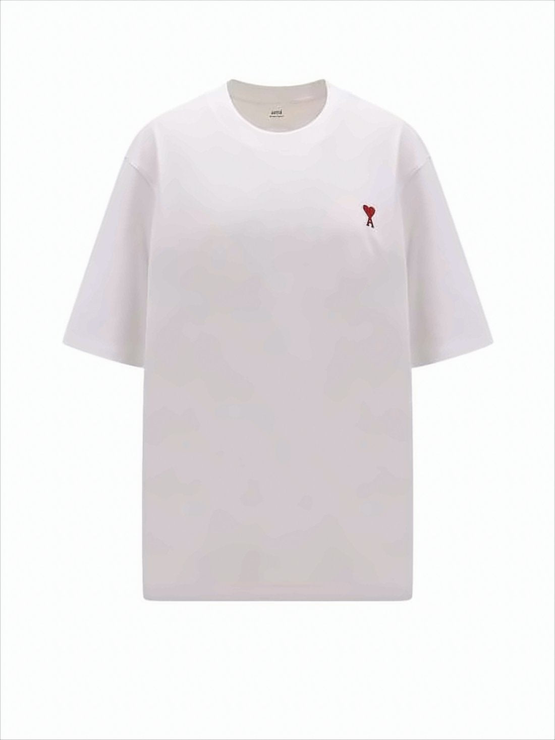Short-Sleeved T-Shirt with Embroidered Heart Detail