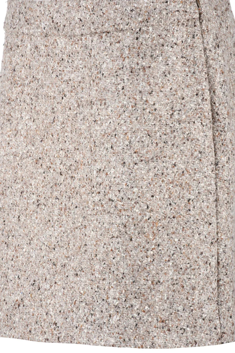 Mini Flared Skirt - Beige