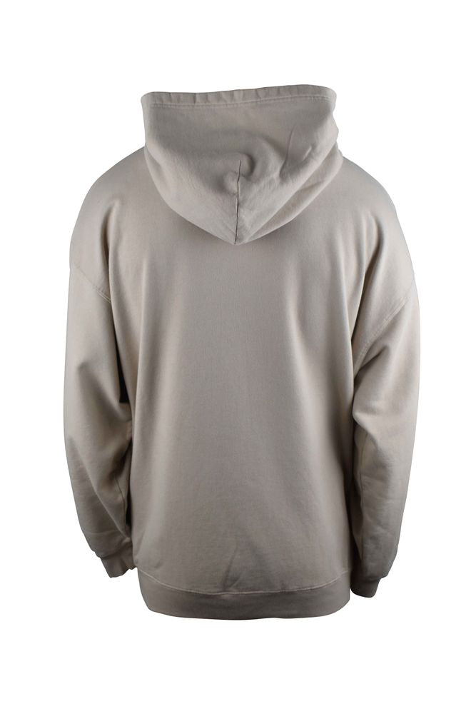 Beige Oversized Hooded Sweatshirt