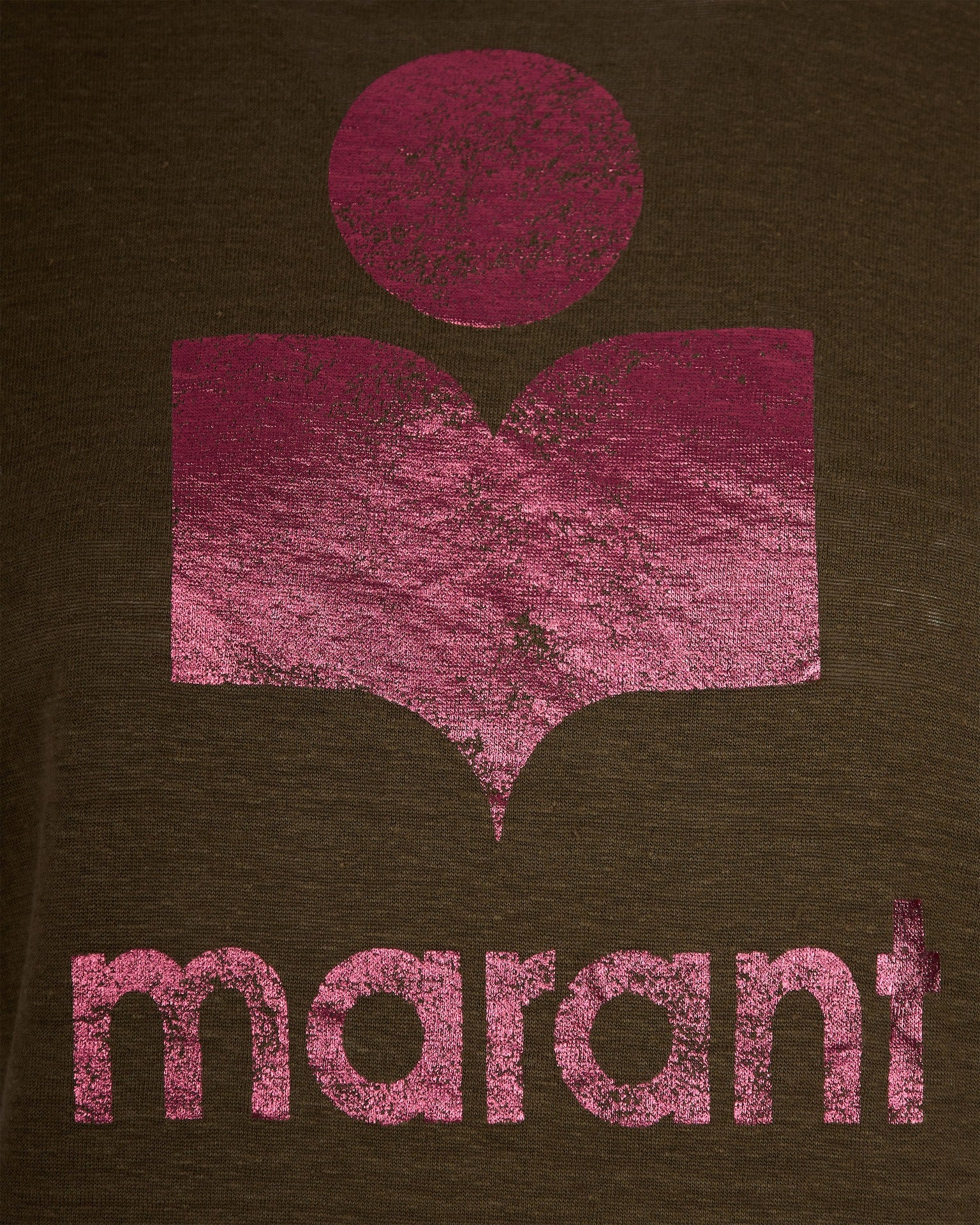 Metallic Logo Linen T-Shirt