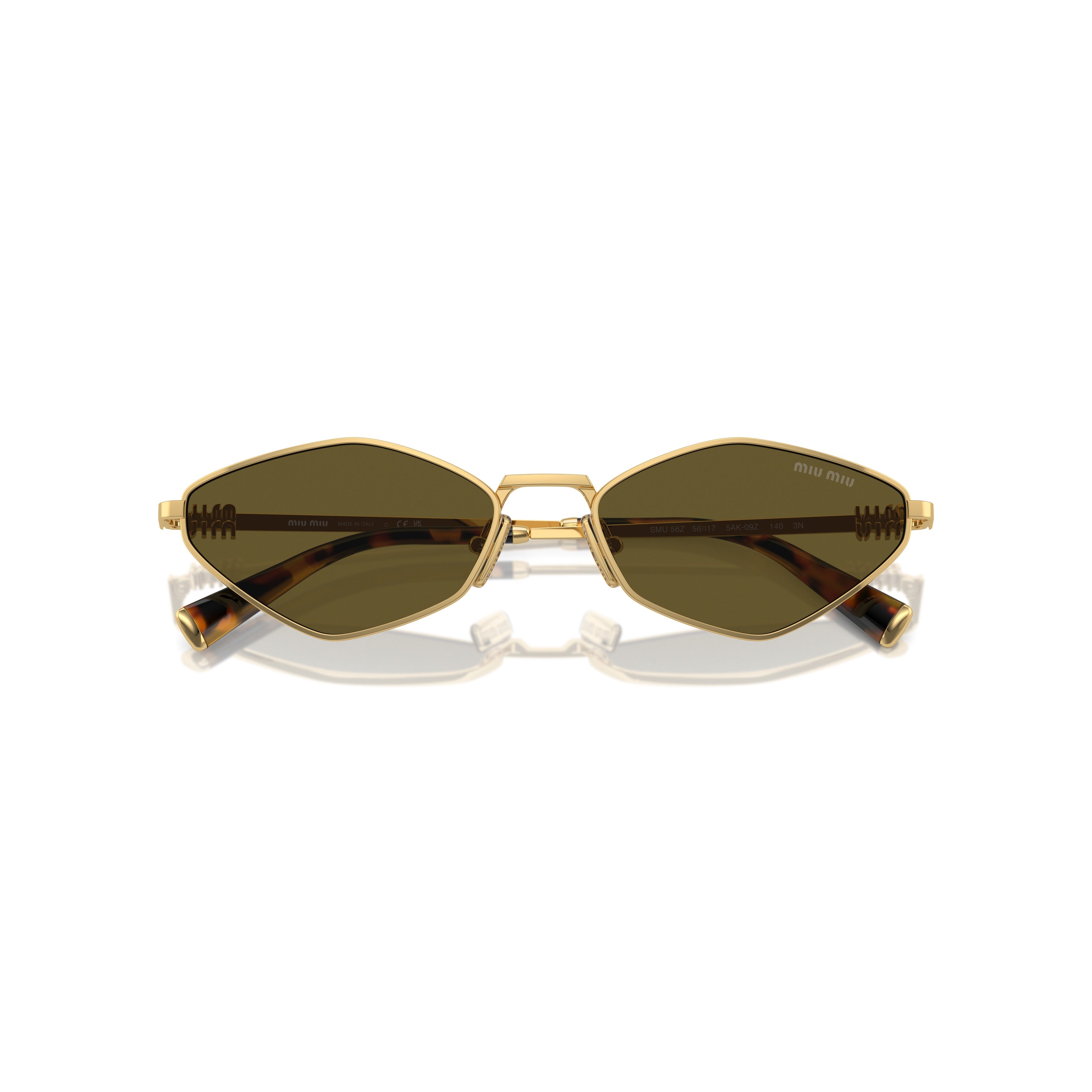 0mu 56zs Angular Gold Metal Sunglasses
