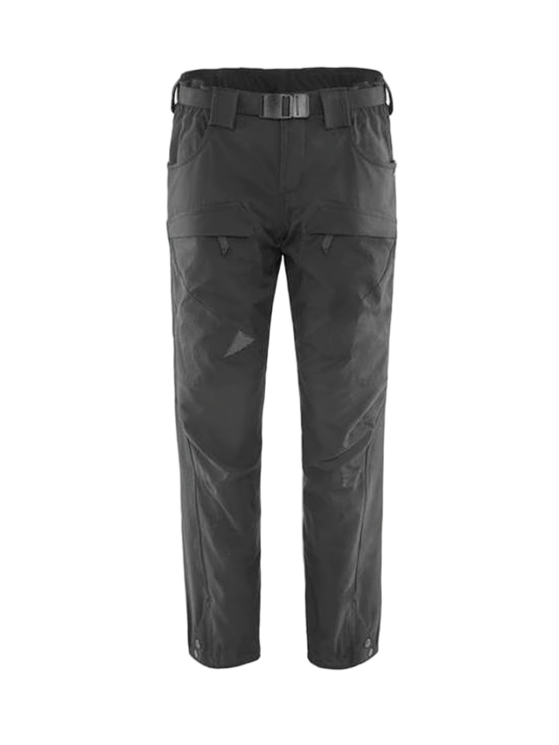 Black Straight Pants with Adjustable Belt
