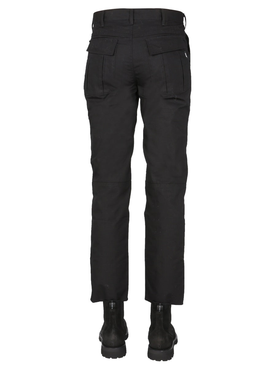 Straight-Leg Pants With Logo Button Closure