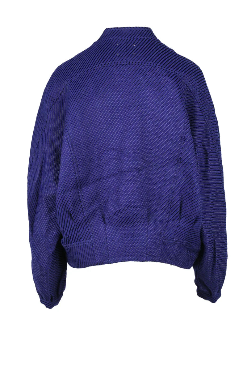 Unstructured Jacket Wool Viscose - Purple