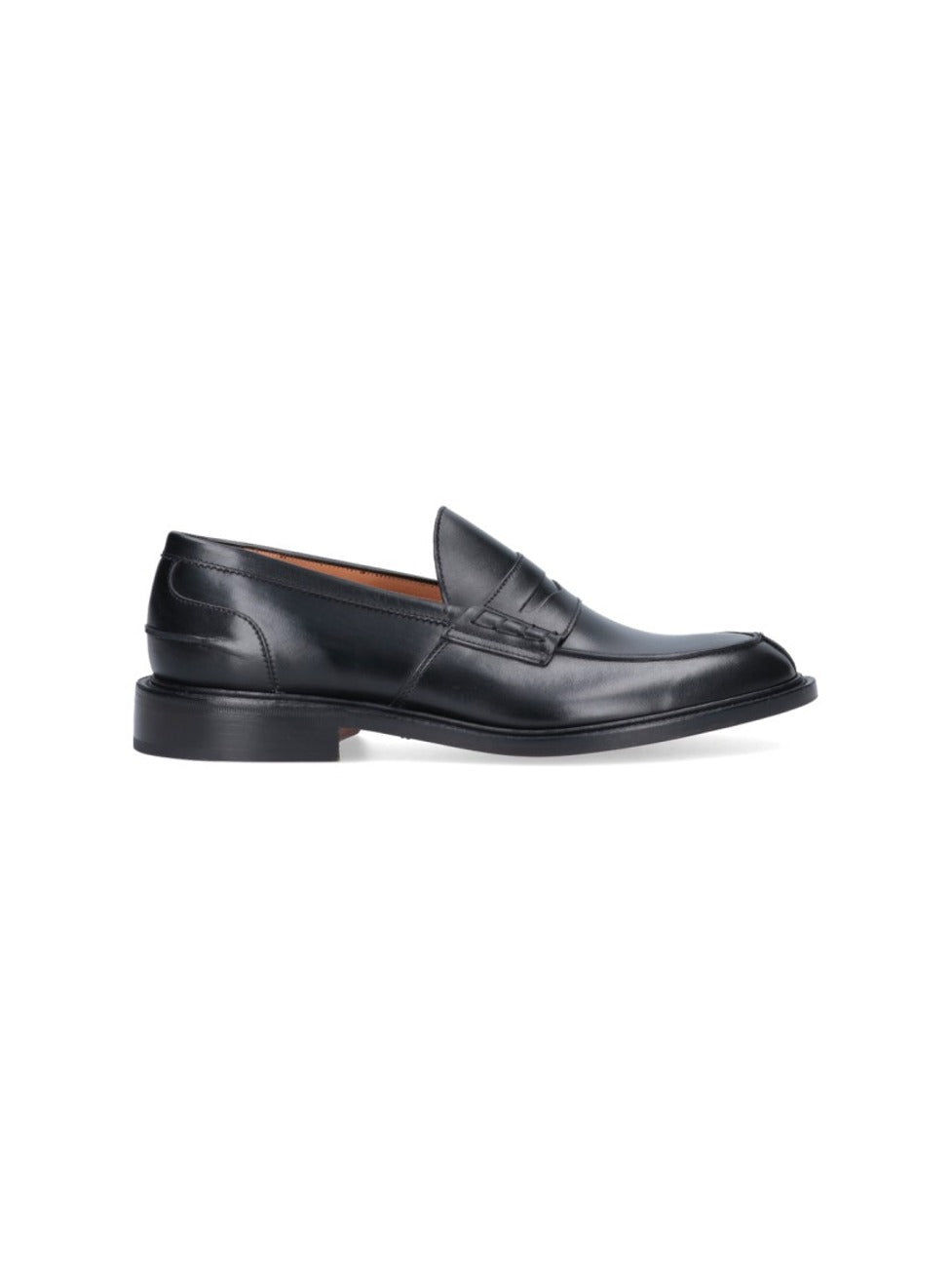 James Black Leather Loafers