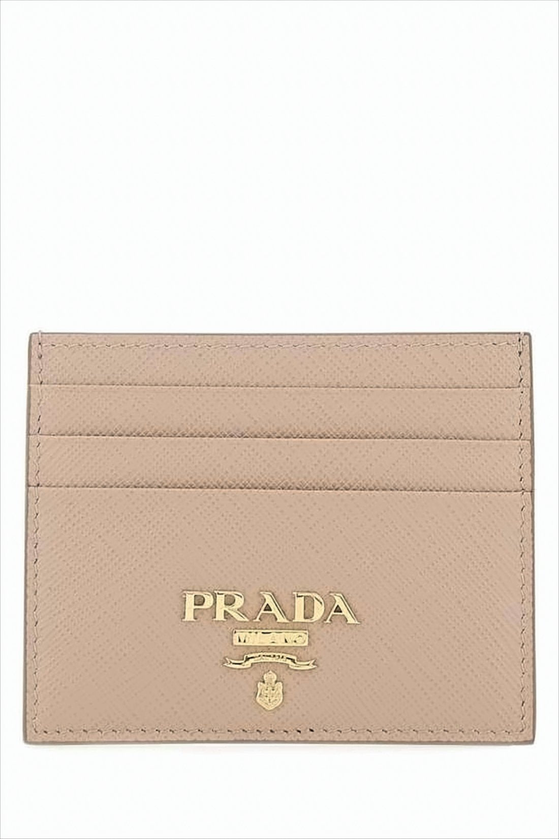 Textured Cardholder with Metallic Logo Emblem