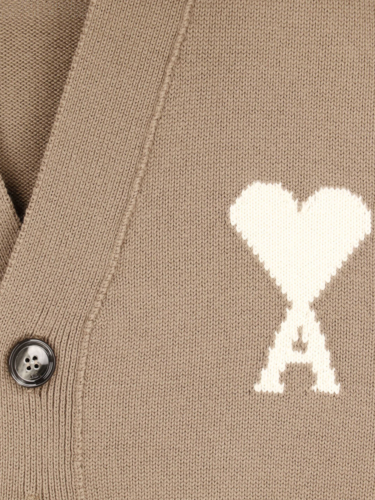 Beige Ami De Coeur Wool Cardigan