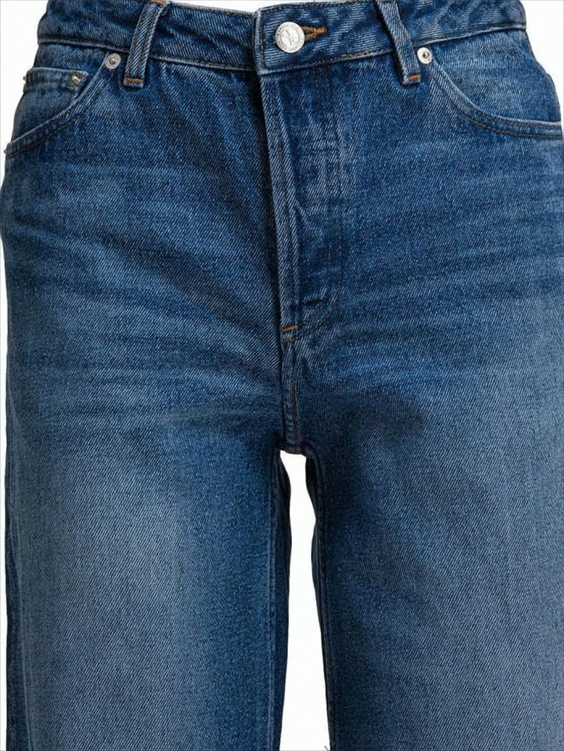 Classic Mid-Rise Straight-Leg Denim Pants