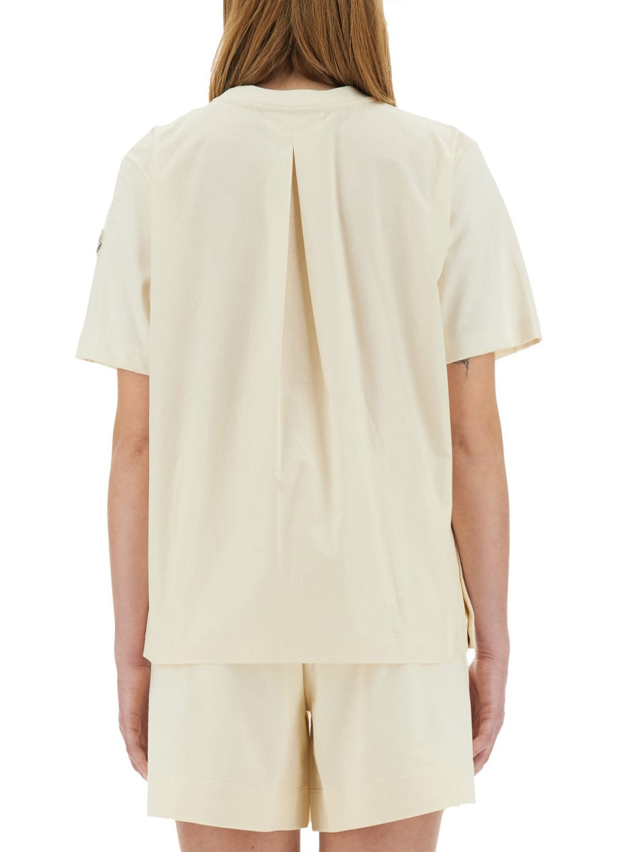 Side Button Detail T-Shirt in Soft Cotton