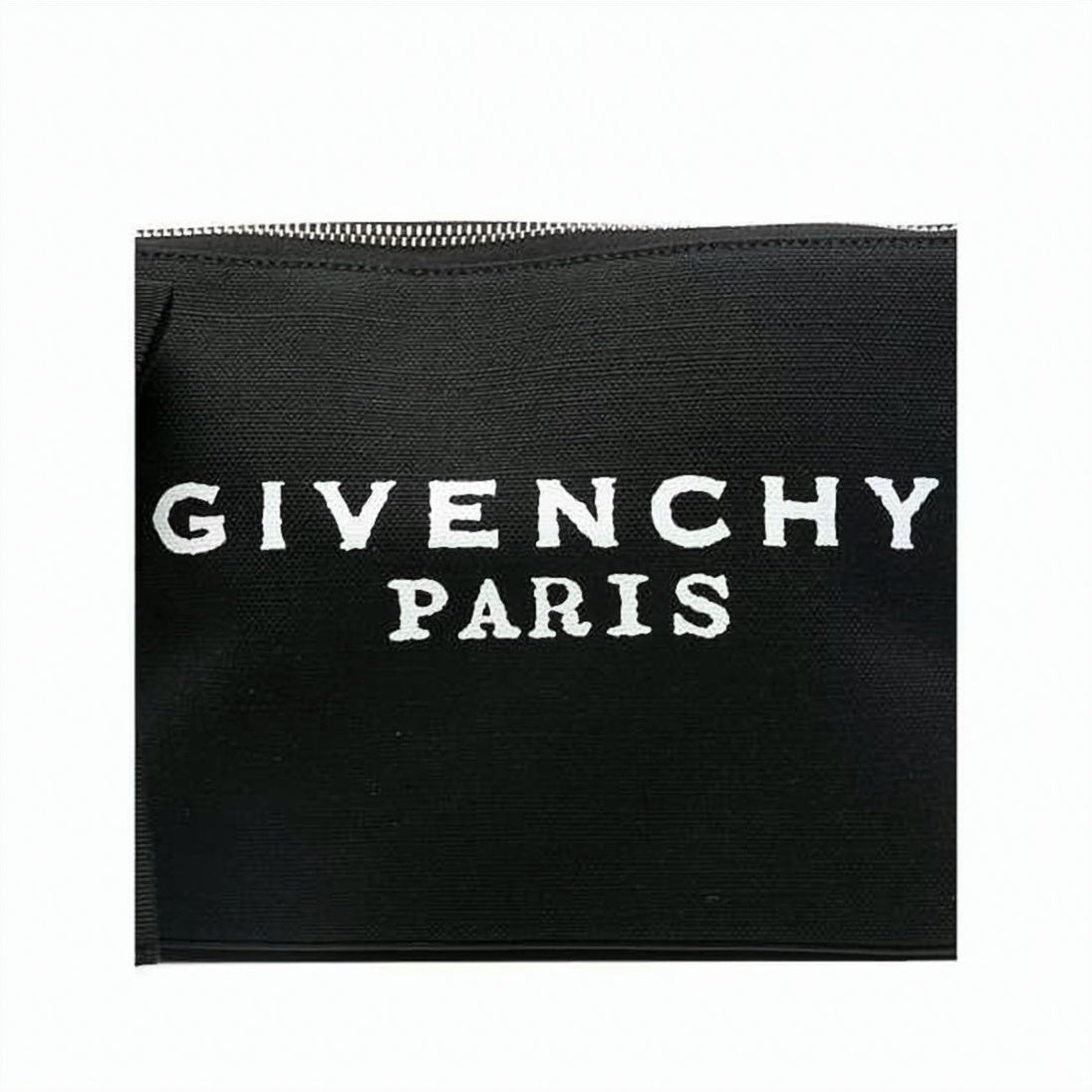 Canvas Pouch with Embroidered Logo and Bow Detail