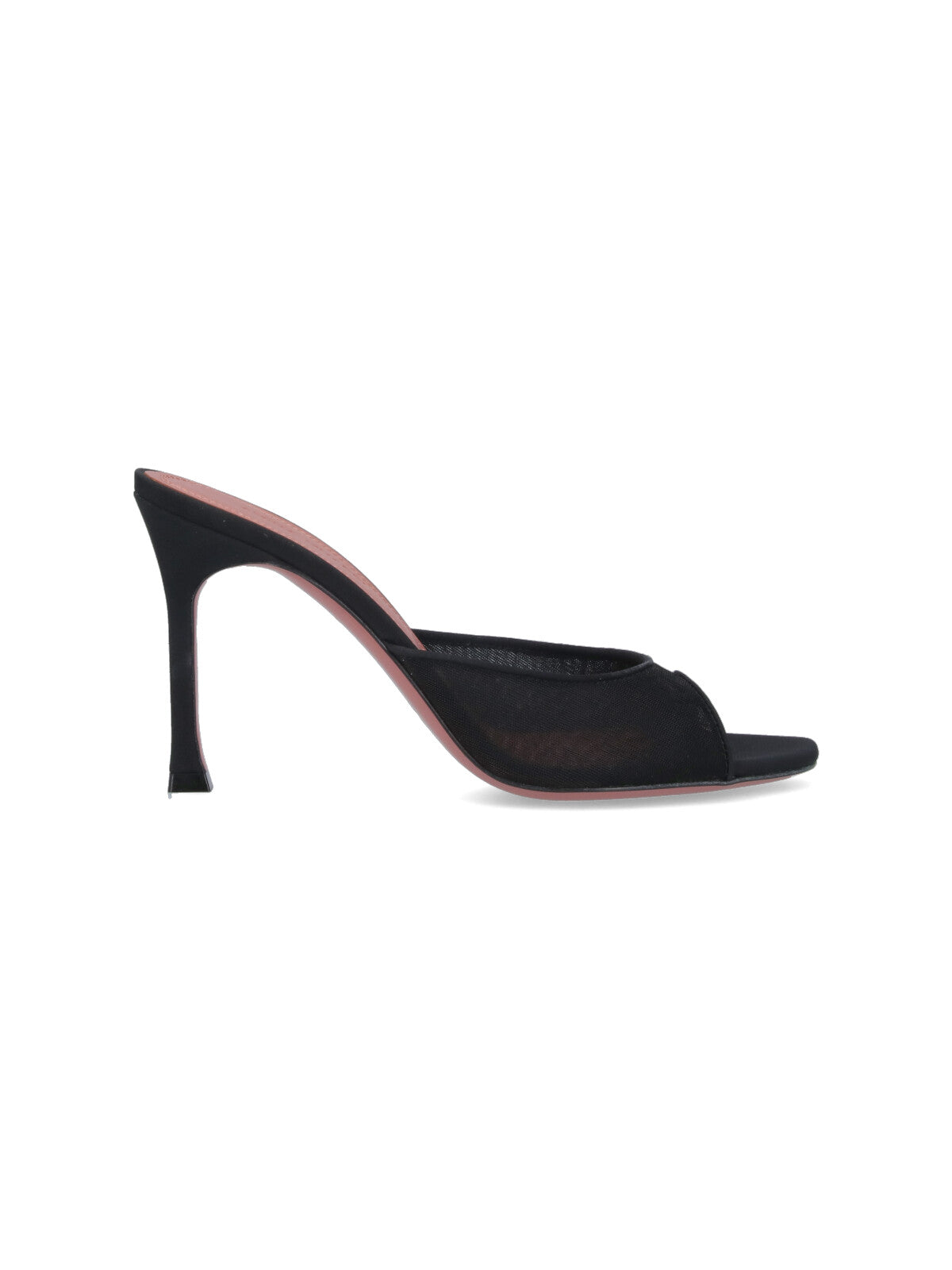 Black Alexa Square Toe Silk Mules
