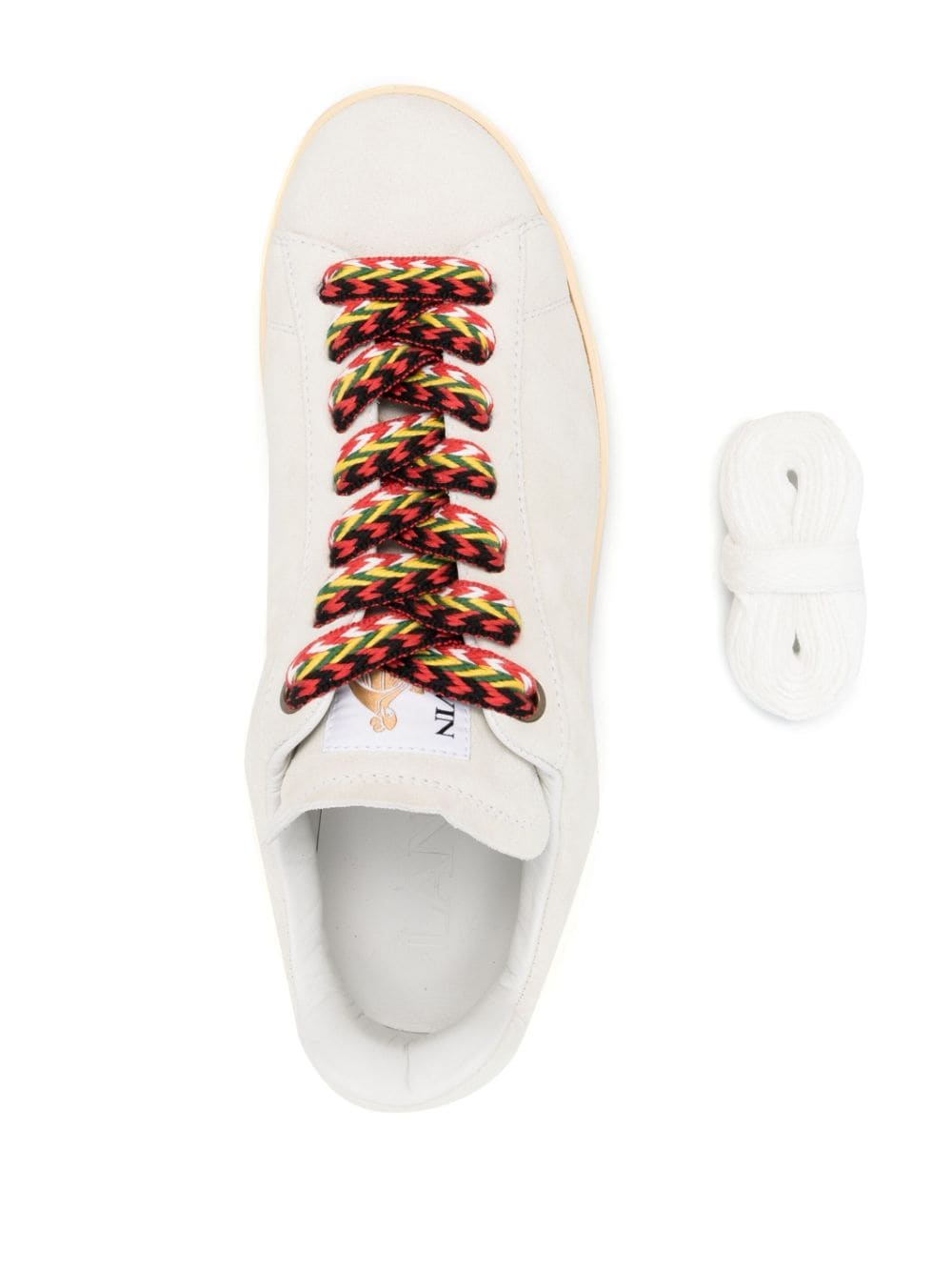 Low-Top Sneakers with Multicolored Laces