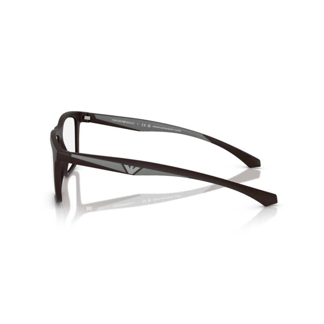 0ea4235 Matte Finish Rectangular Eyeglasses with Subtle Logo Detail