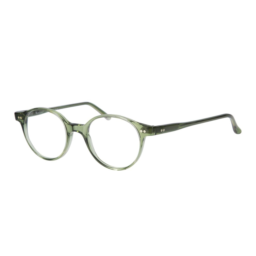 Panto Translucent Olive Green Round Frame Eyeglasses