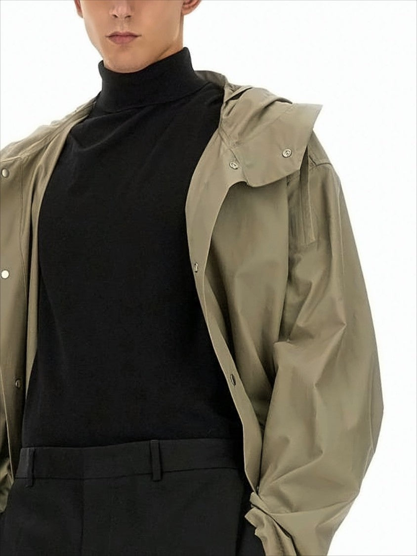 Hooded Casual Jacket with Flared Silhouette