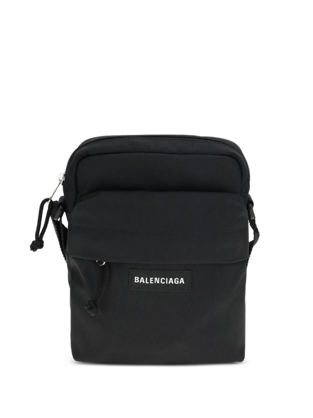 Rectangular Crossbody Bag in Smooth Polyamide Fabric