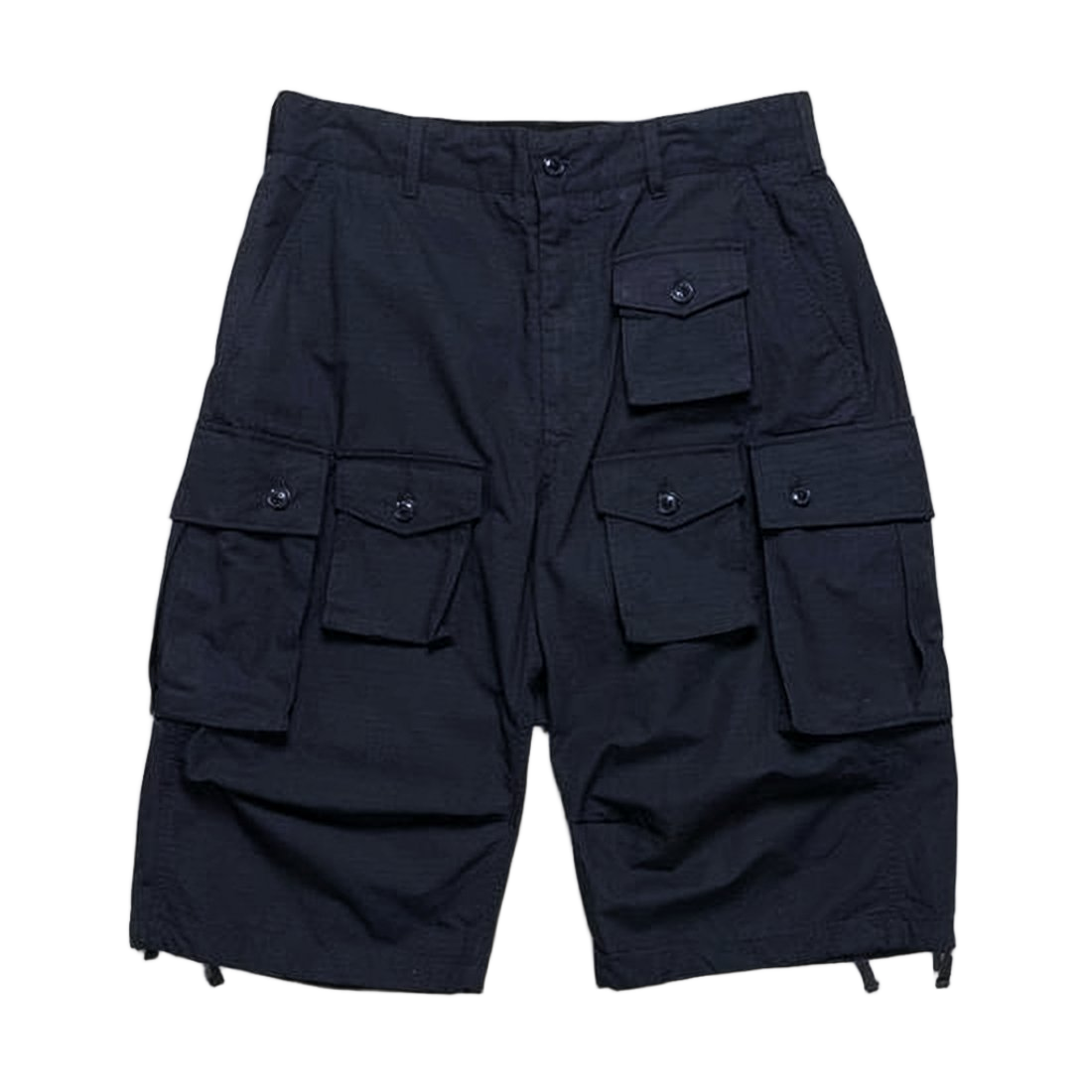 Loose-Fit Utility Shorts with Flap Pockets