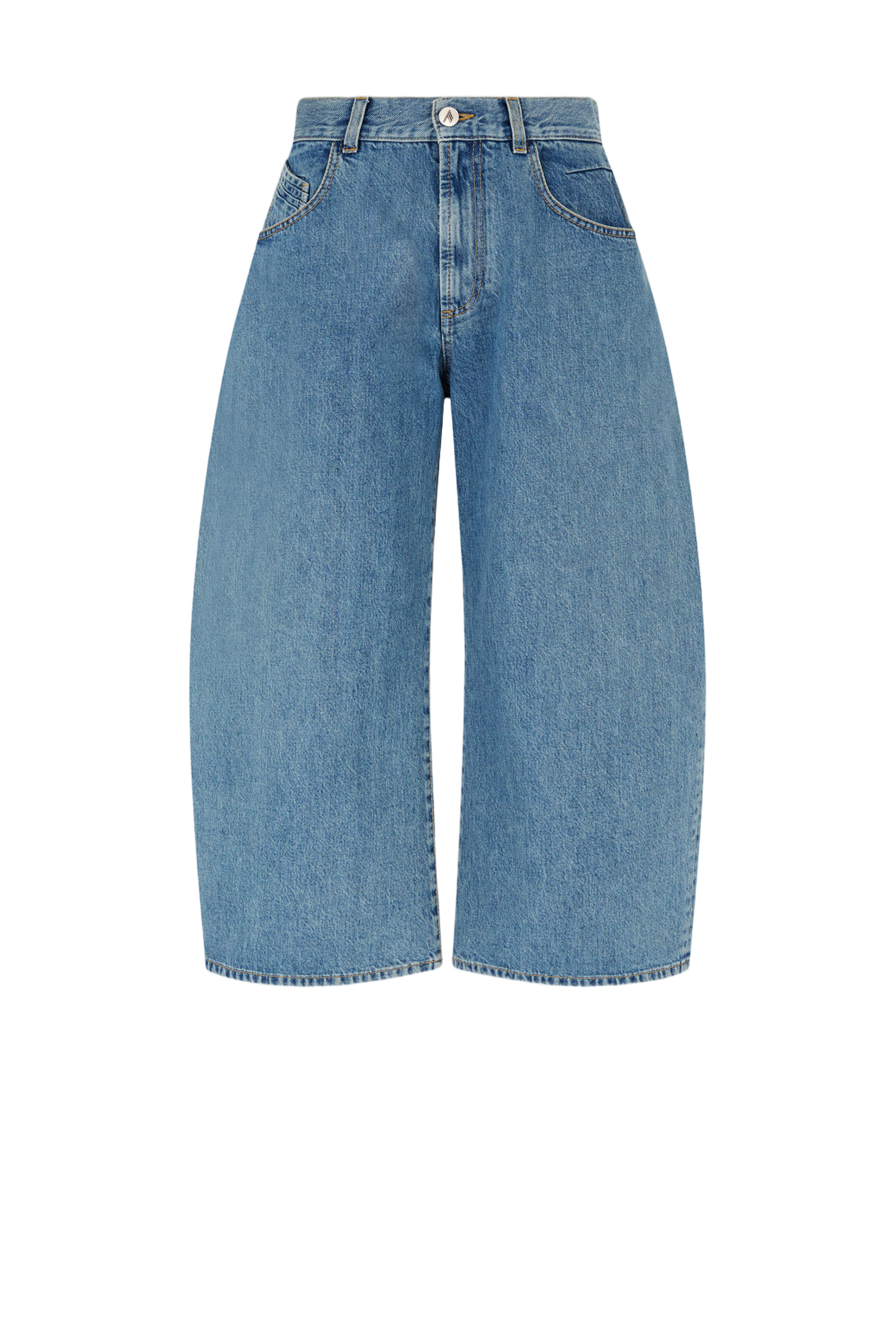 High-Waisted Wide-Leg Denim Shorts