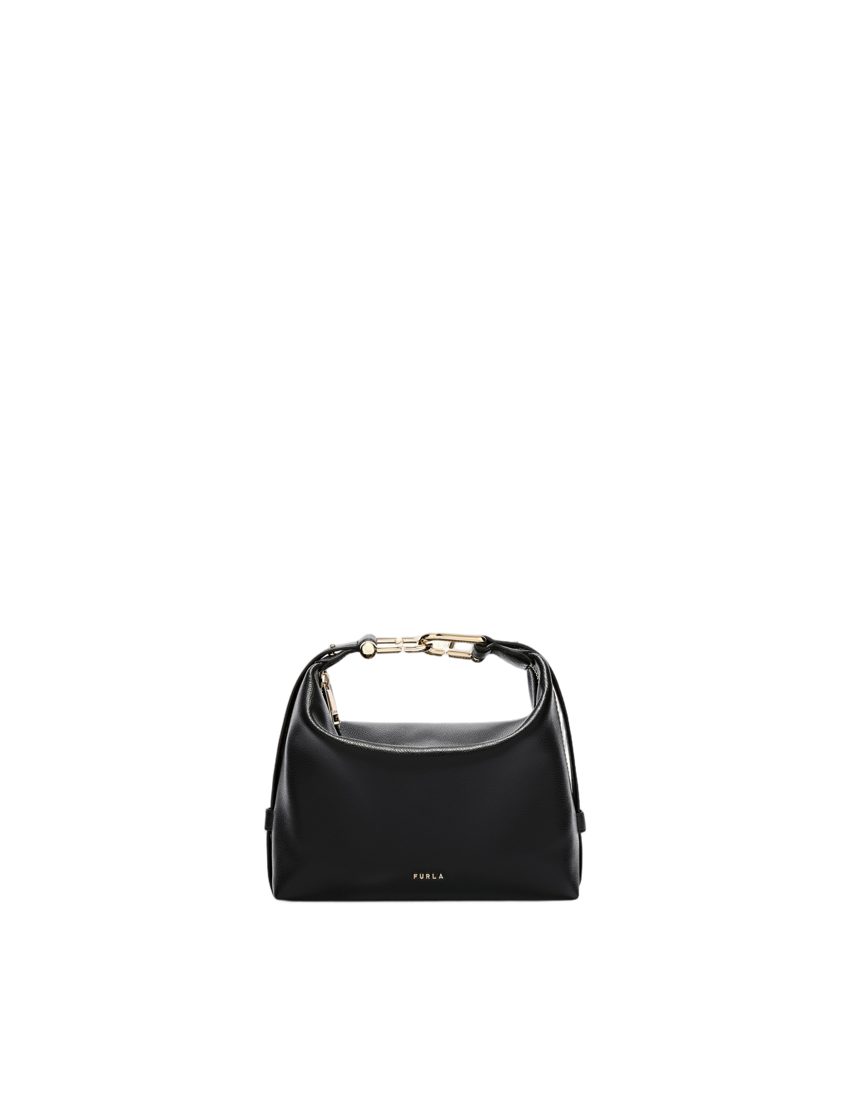 Tonie Mini Hobo Bag In Black Leather