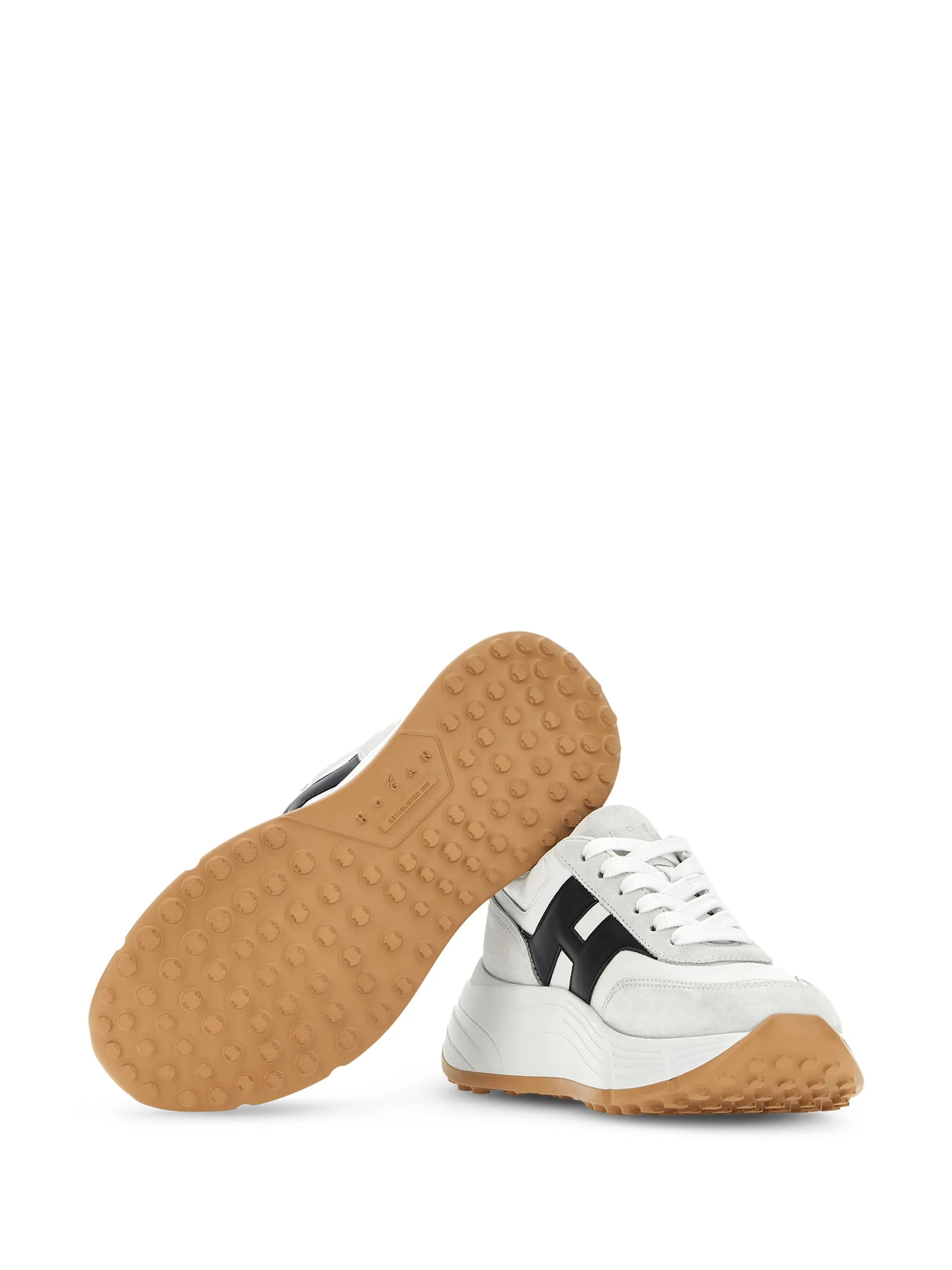 Black Low-Top Suede Leather H Sneakers