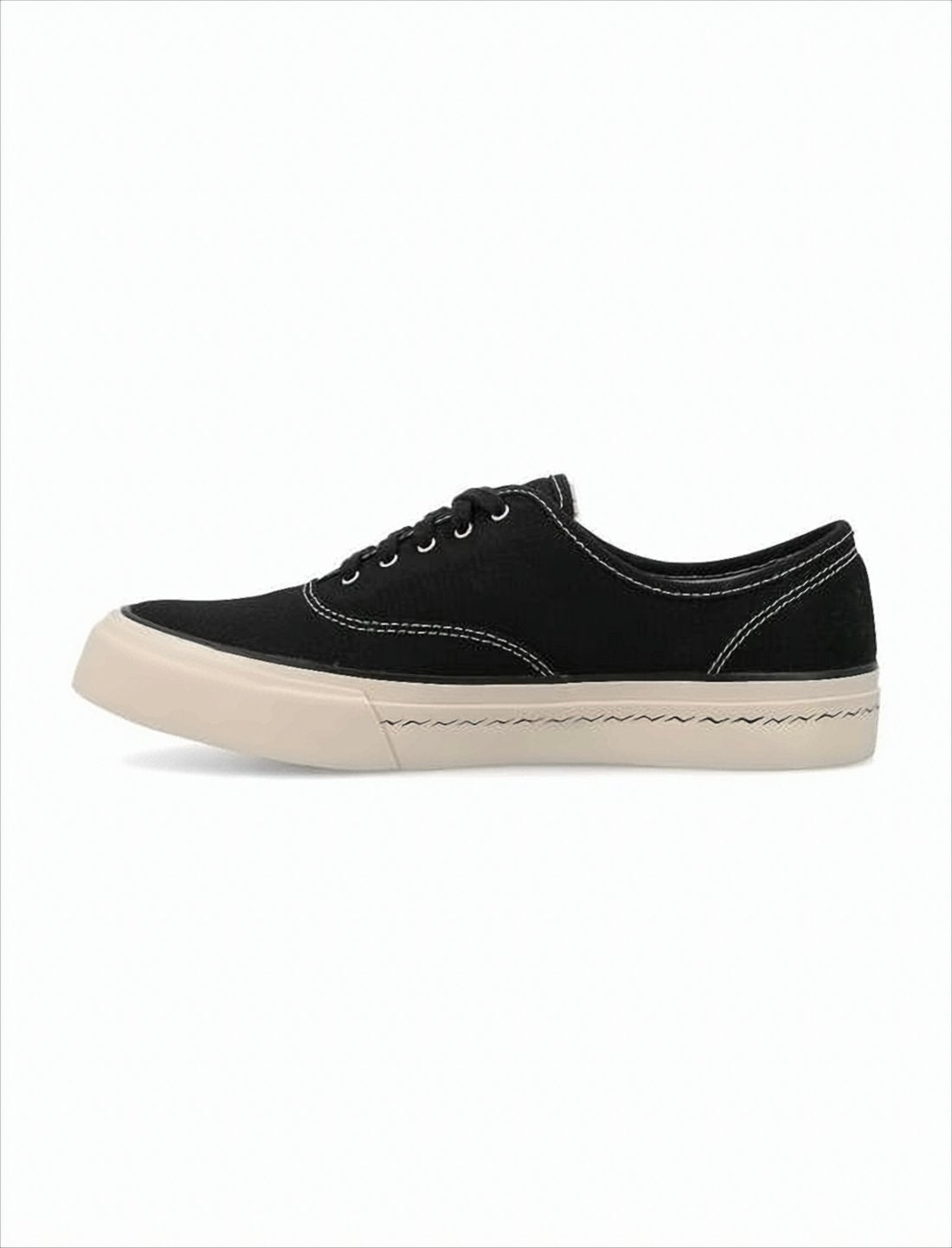 Minimalist Black Canvas Low-Top Sneakers