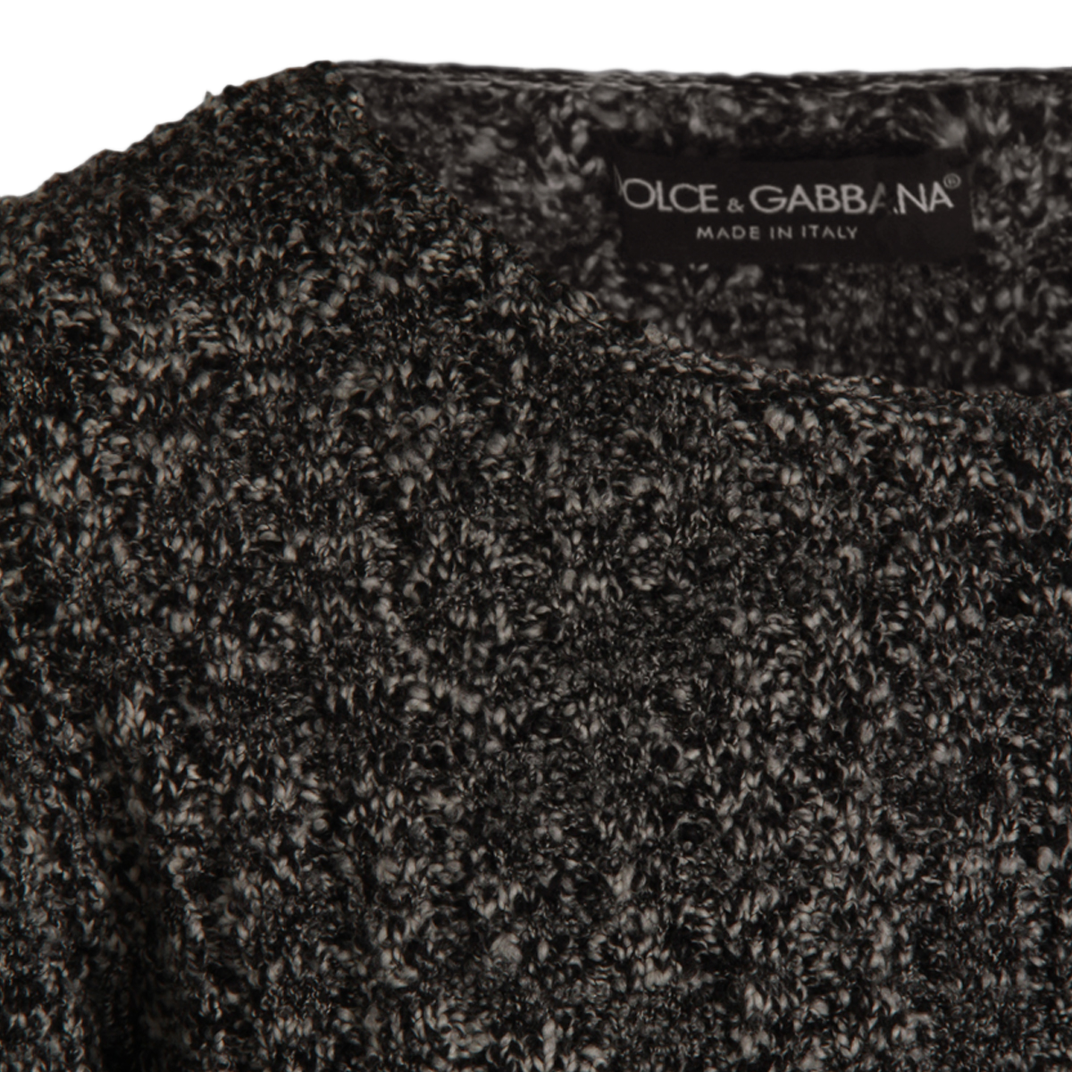 Textured Knit Sweater in Dark Grey