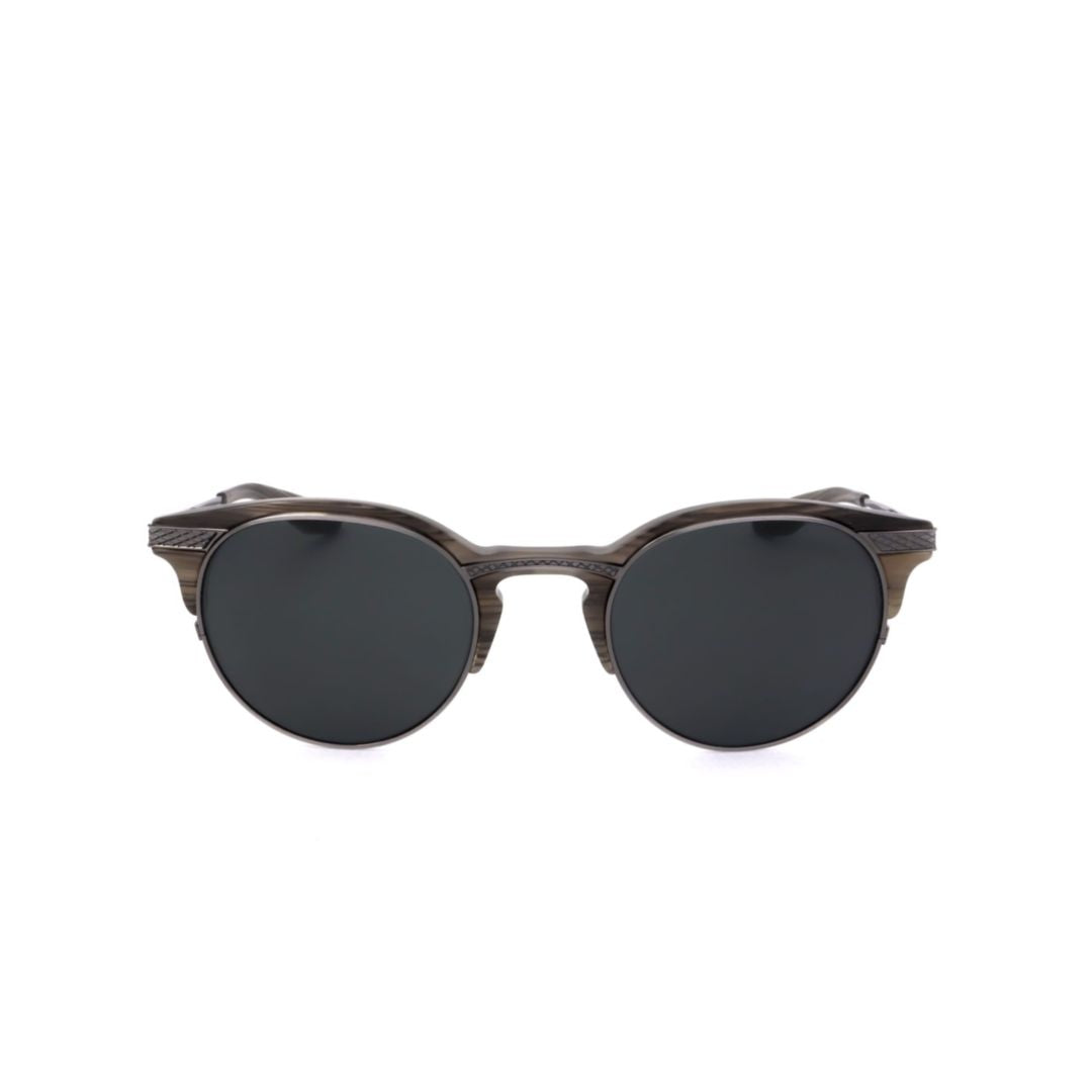Bp0092 481ph Round Dark Lens Sunglasses with Textured Metal Frame