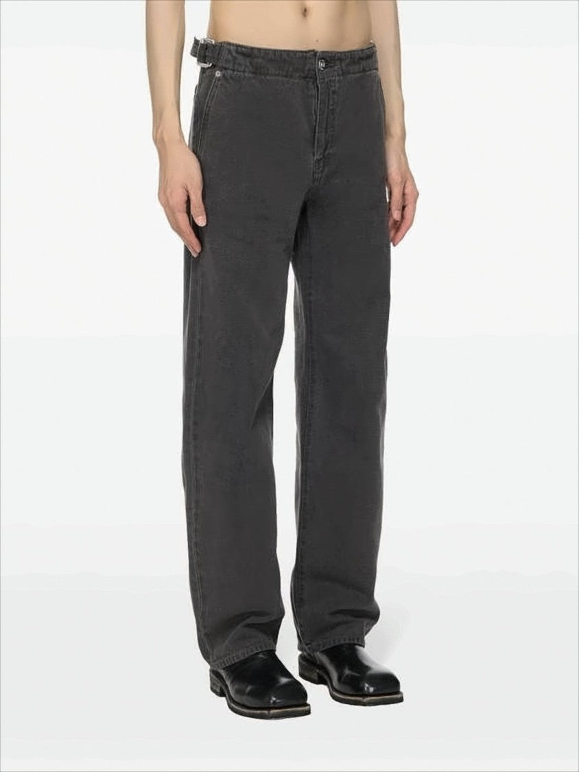 Relaxed-Fit Black Denim Pants with Classic Five-Pocket Style