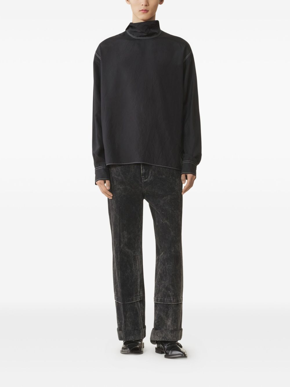 Loose Fit High Collar Sweater