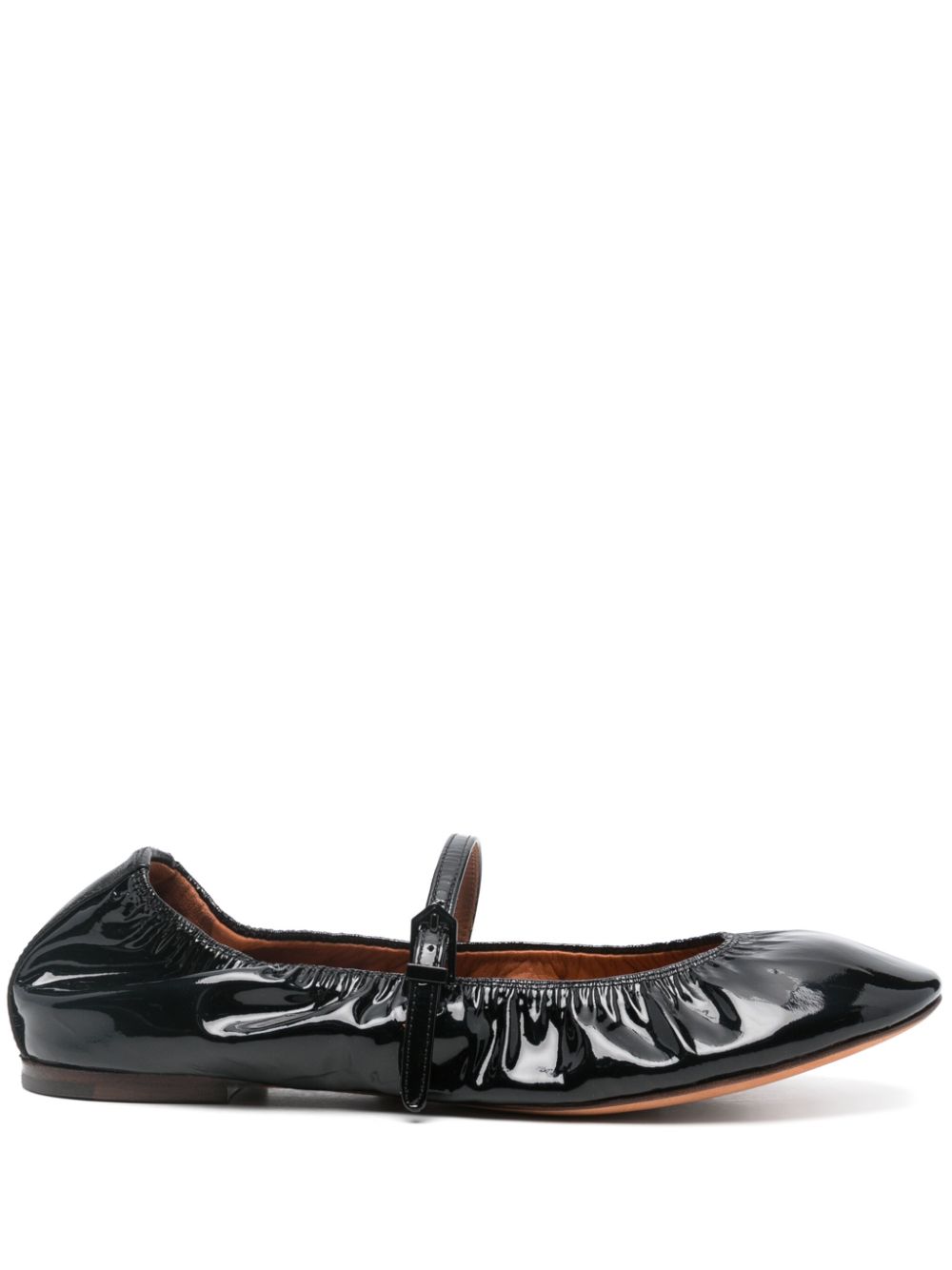 Glossy Calf Leather Flats