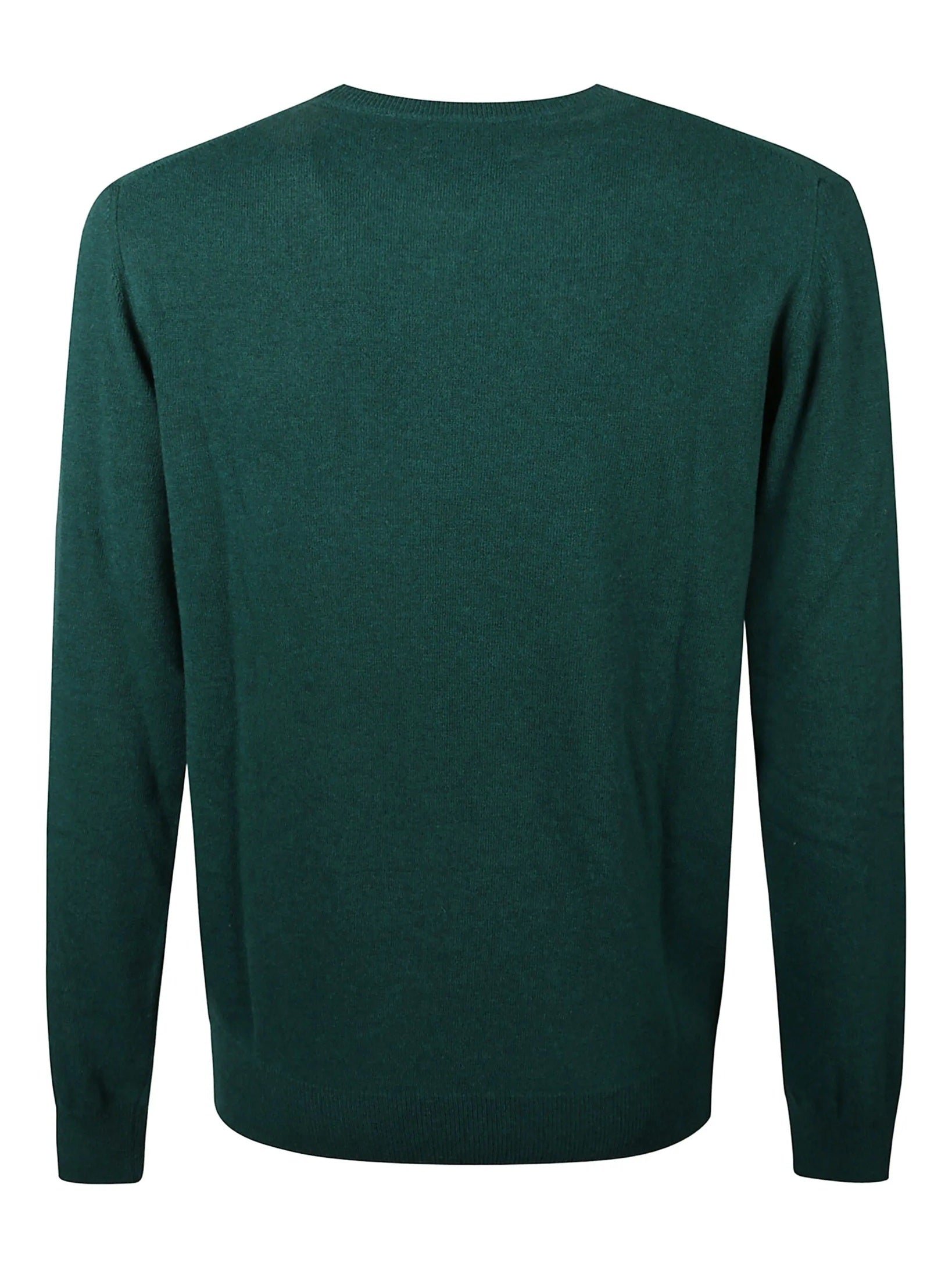 Green Crewneck Sweater with Front Lettering