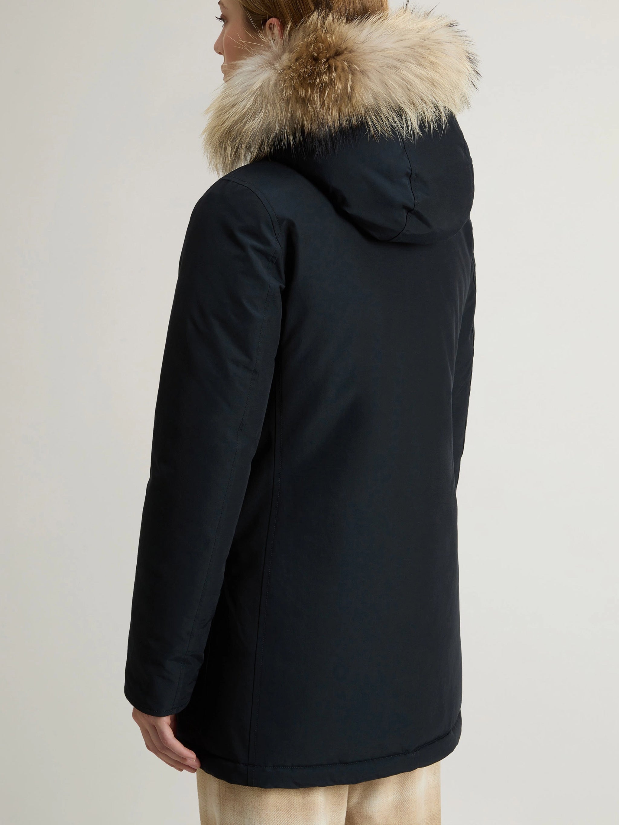 Black Arctic Detachable Fur Down Parka