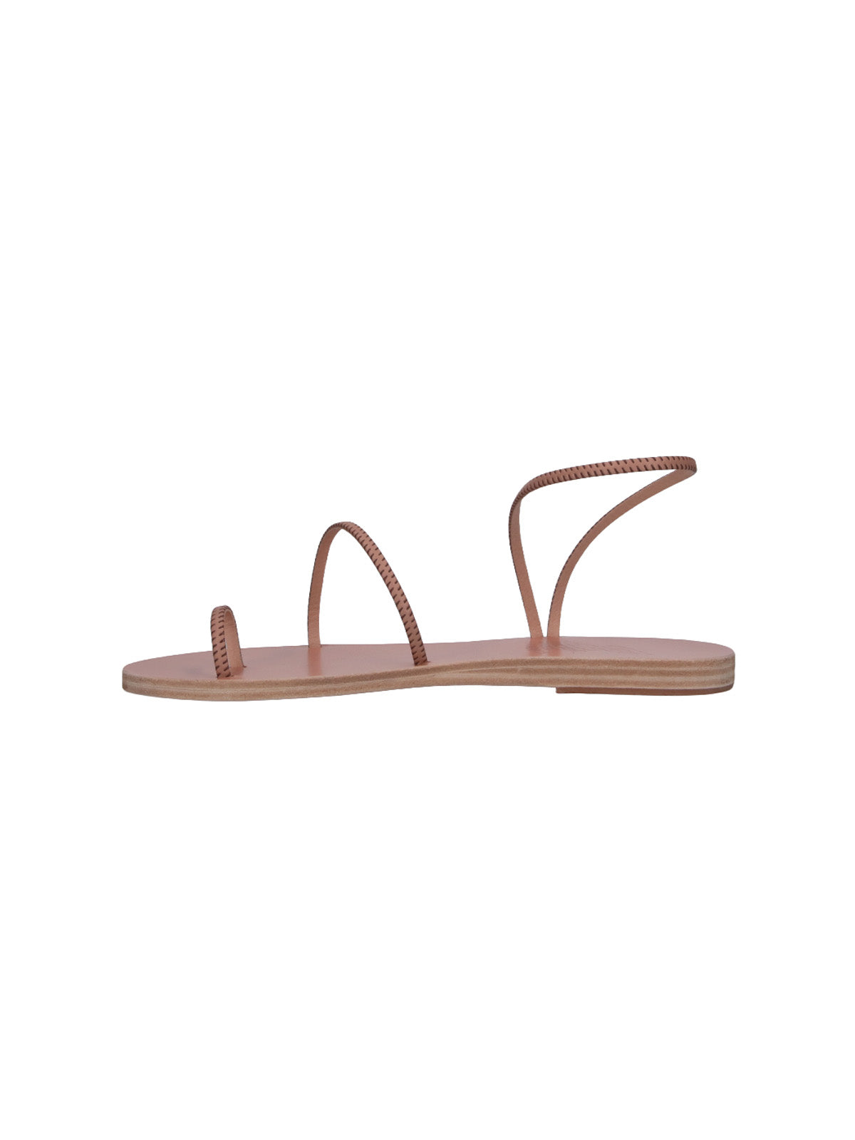 Brown Eleftheria Braided Strap Leather Sandals