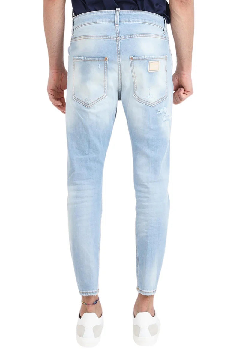 Cotton Elastane Jeans - Light Blue