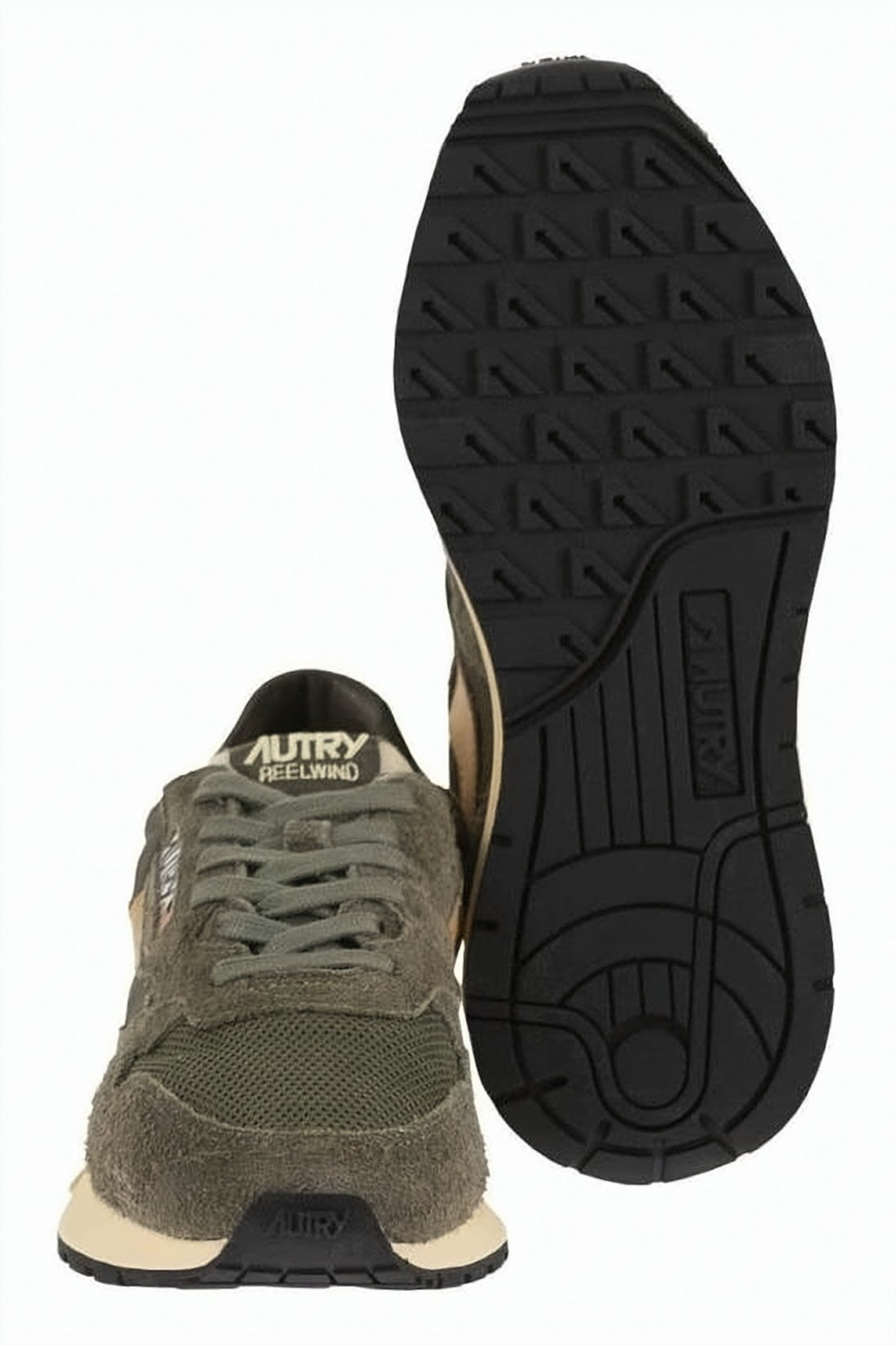 Layered Low-Top Sneakers in Suede