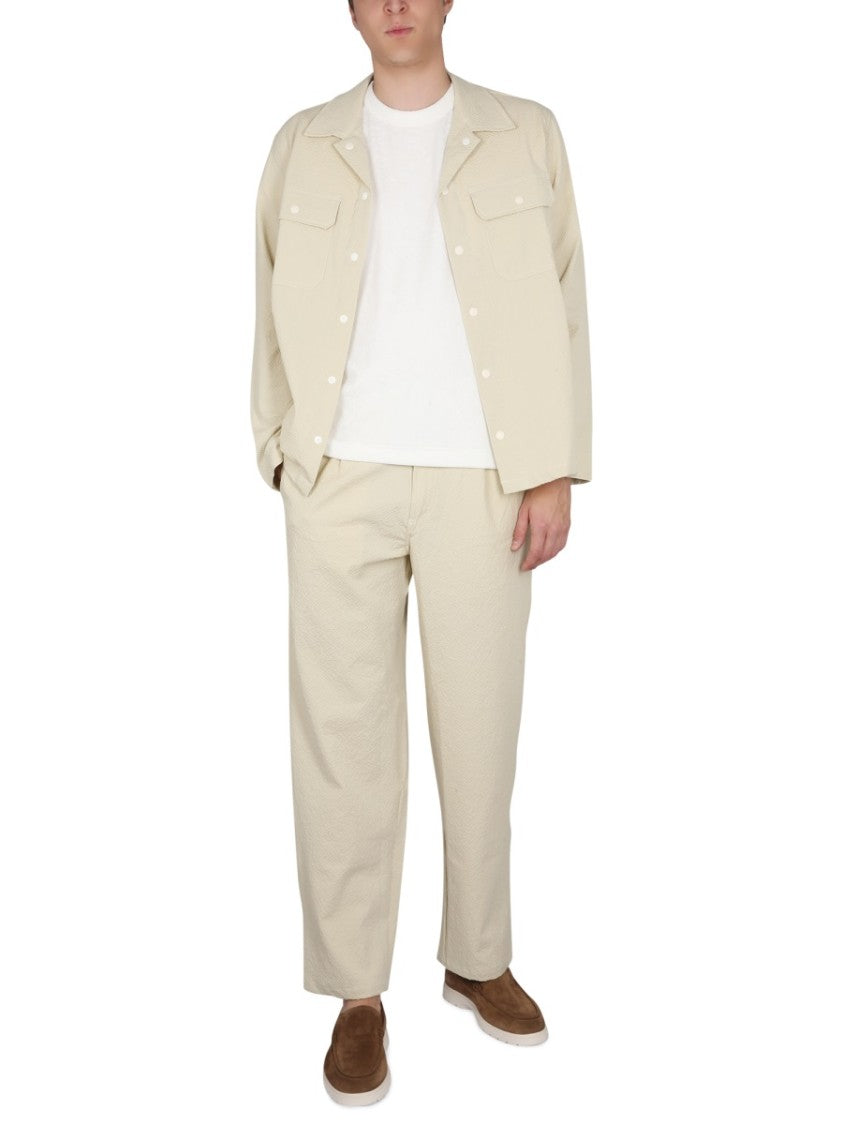 Bowling Neck Cotton Shirt
