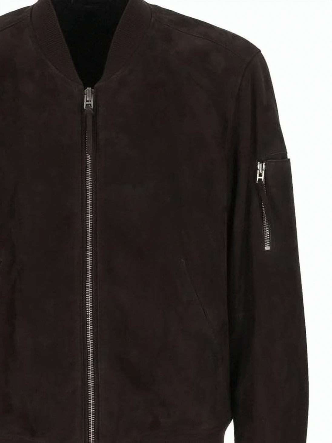 Brown Bomber Jacket in Smooth Lambskin Leather