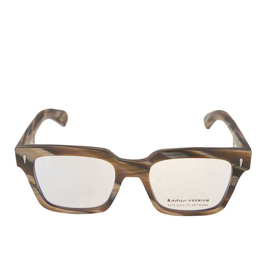Premium 1 Rectangular Tortoiseshell Sunglasses with Metallic Accents