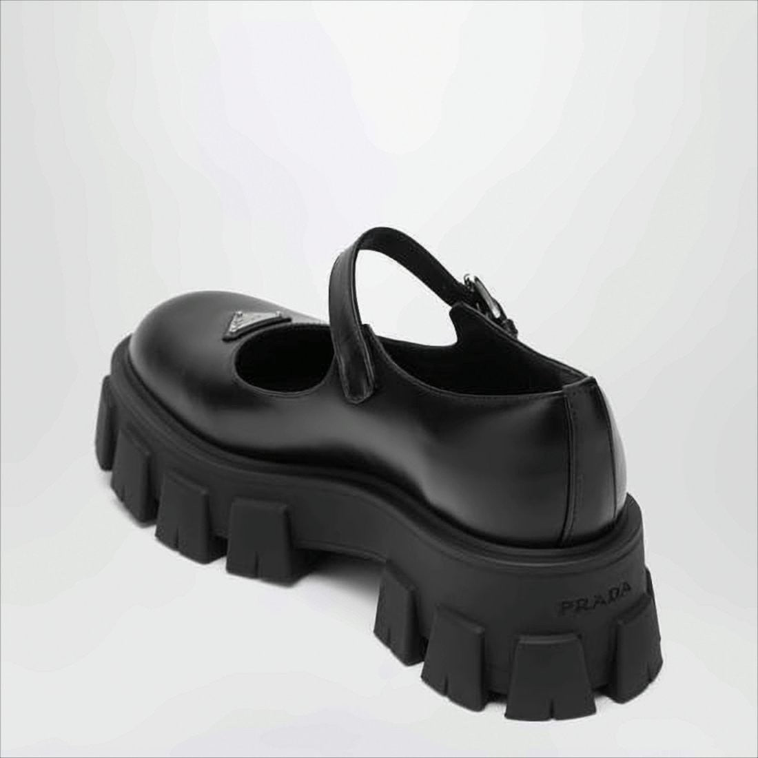 Black Sole Mary Jane Shoes
