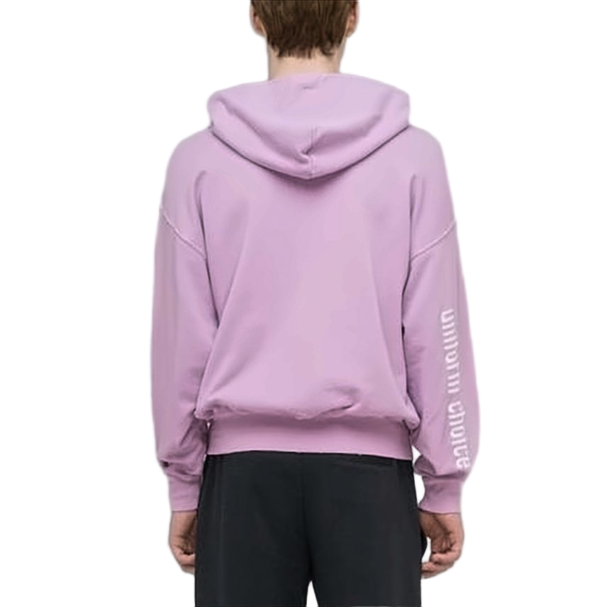 Relaxed Fit Zip-Up Hoodie in Soft Lavender