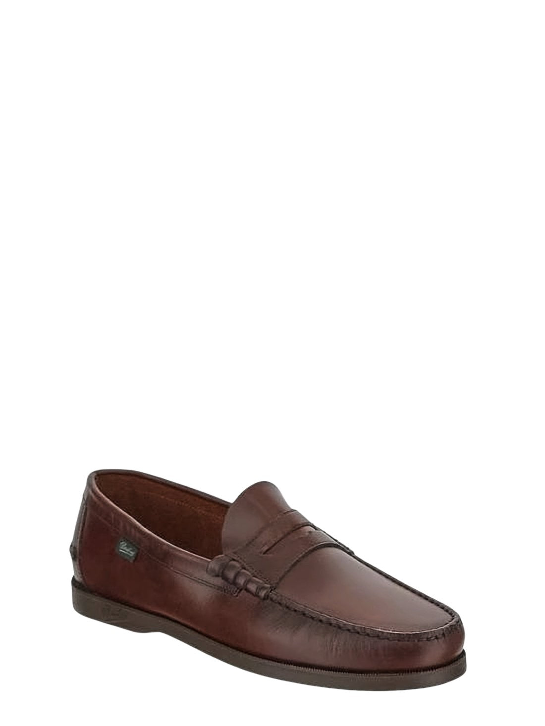 Brown Leather Loafers with Moccasin Toe