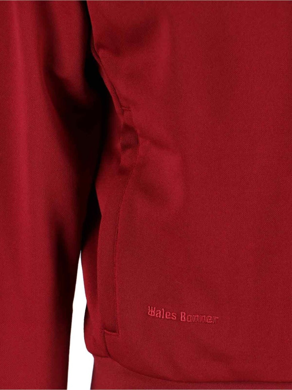 Bordeaux Cotton Blend Zip-Up Hoodie