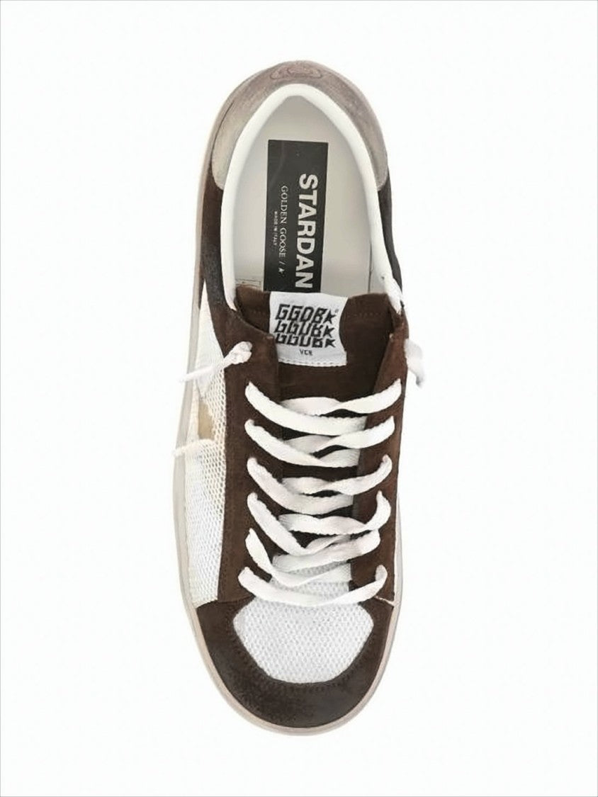 Low-Top Sneakers with Suede Overlays and Signature Star Emblem
