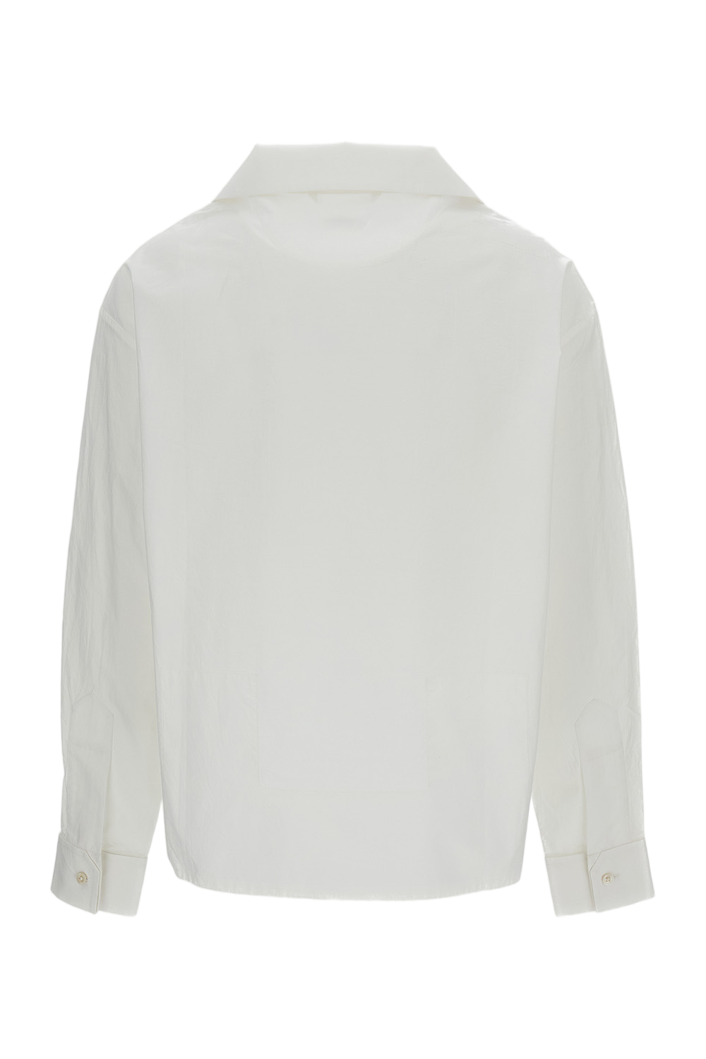 White Cotton Maze Long Sleeve Shirt