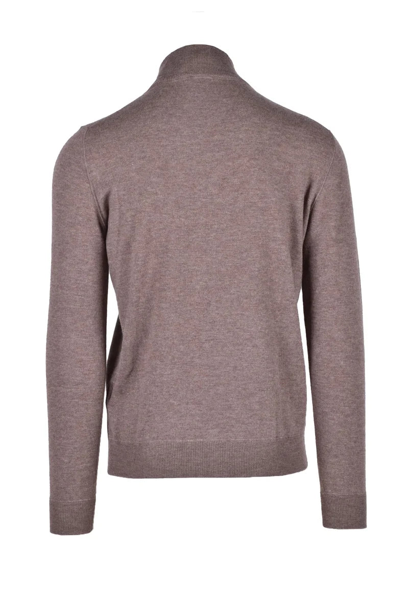 Merino Wool Cardigan - Brown