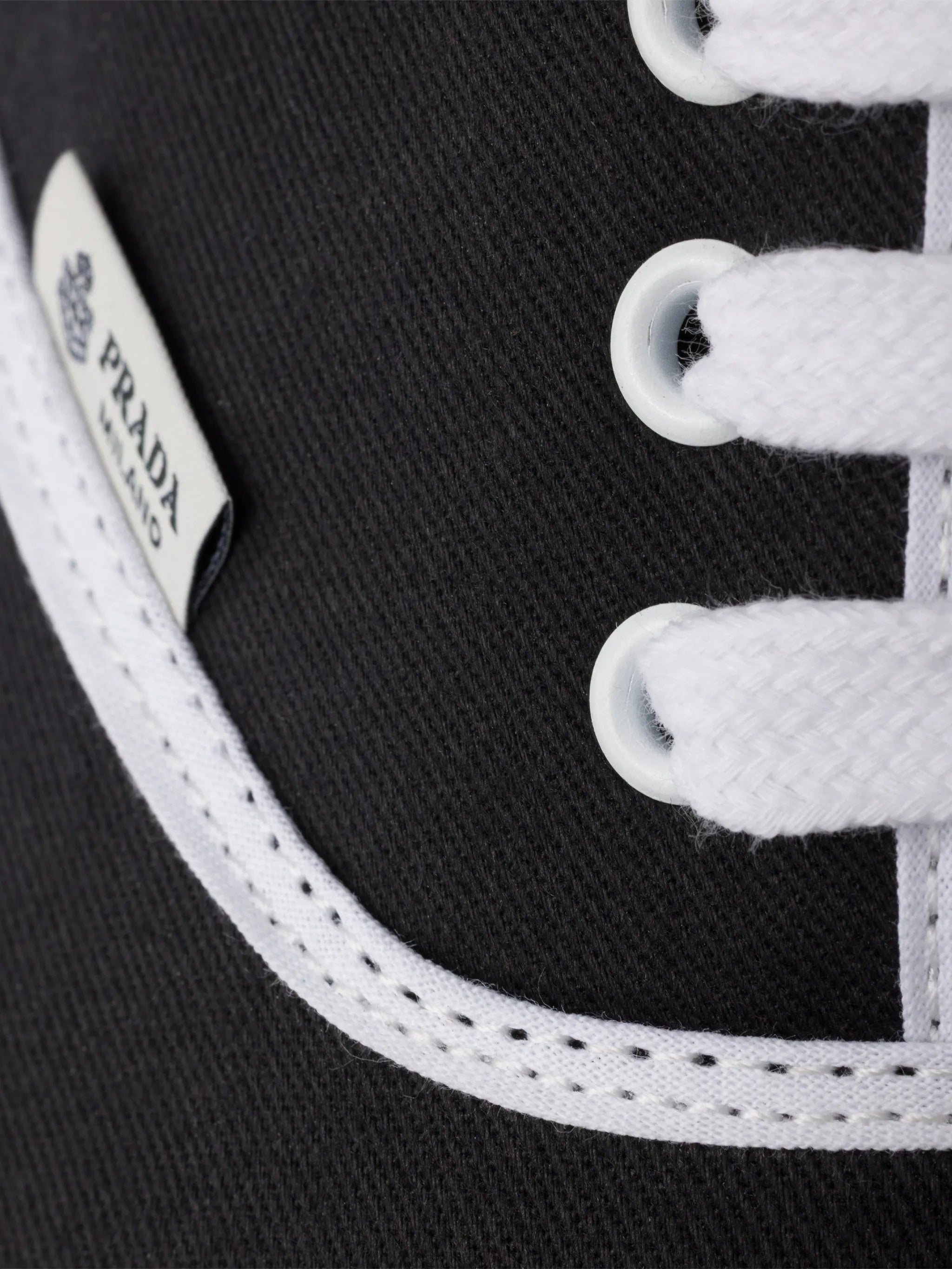 Black Drill Low-Profile Canvas Sneakers