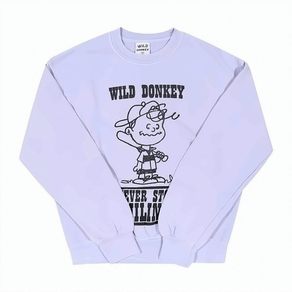 Playful Graphic Print Long-Sleeved Sweatshirt