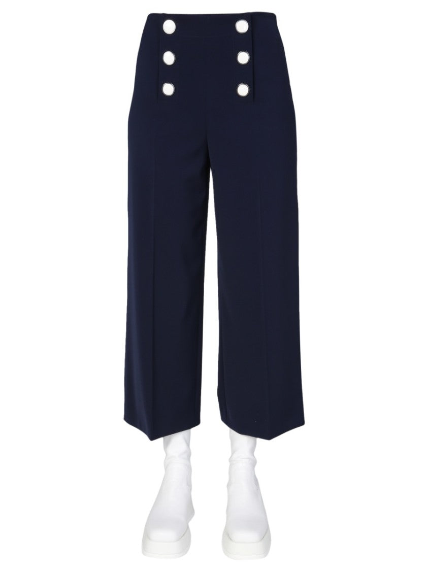 Cropped Wide Leg Trousers